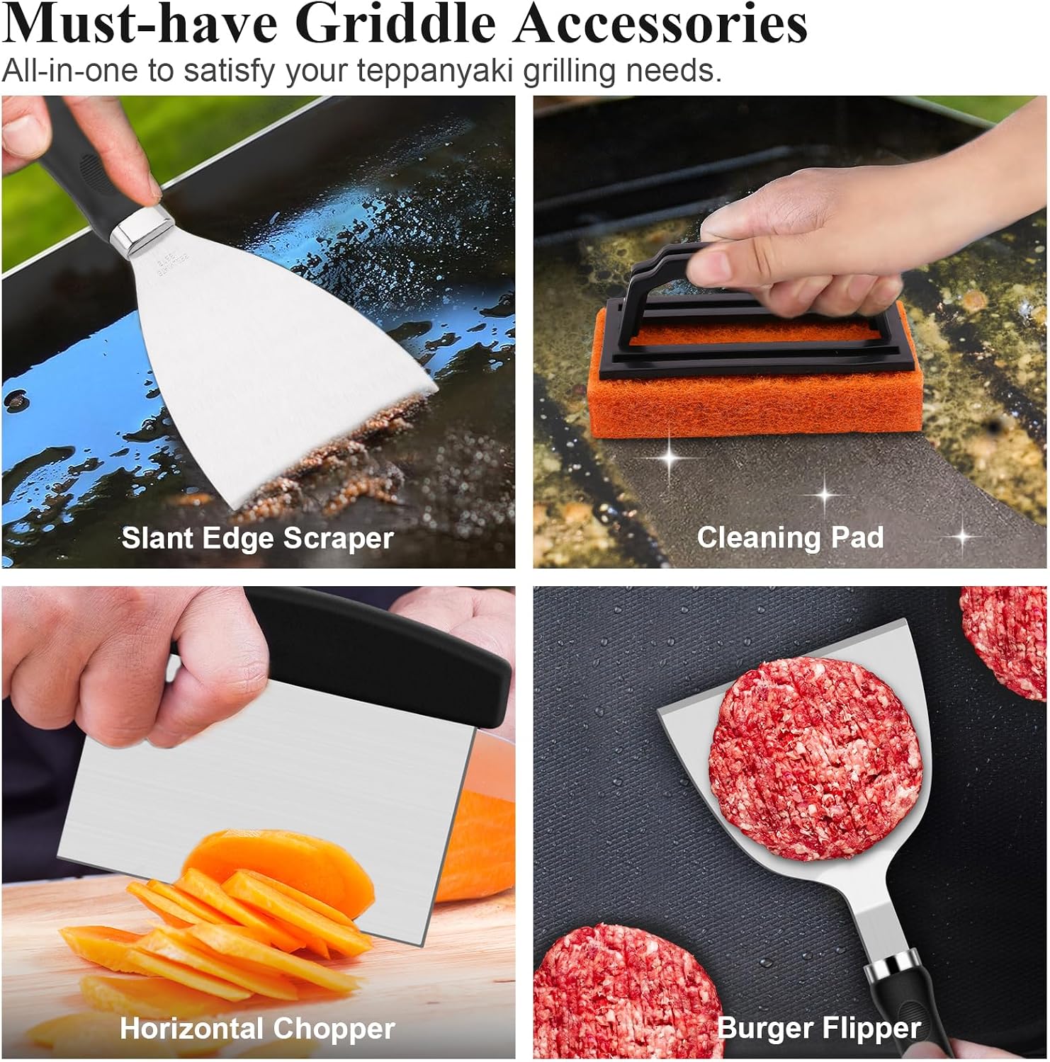 27点セット フラットトップグリドルアクセサリーキット 拡張 - Outdoor Camping Griddle のレビューと価格