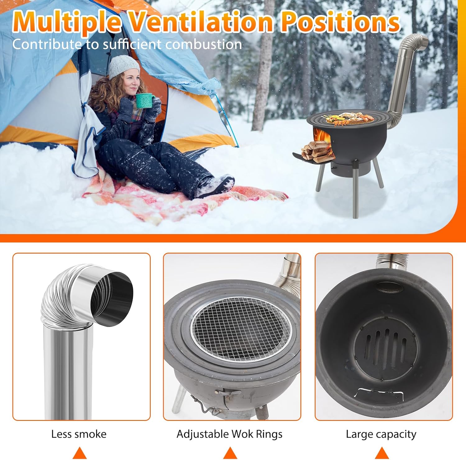 ポータブル薪焚きロケットストーブ キャンプやハイキング用 - - Outdoor Camping Stove Wood のレビューと価格