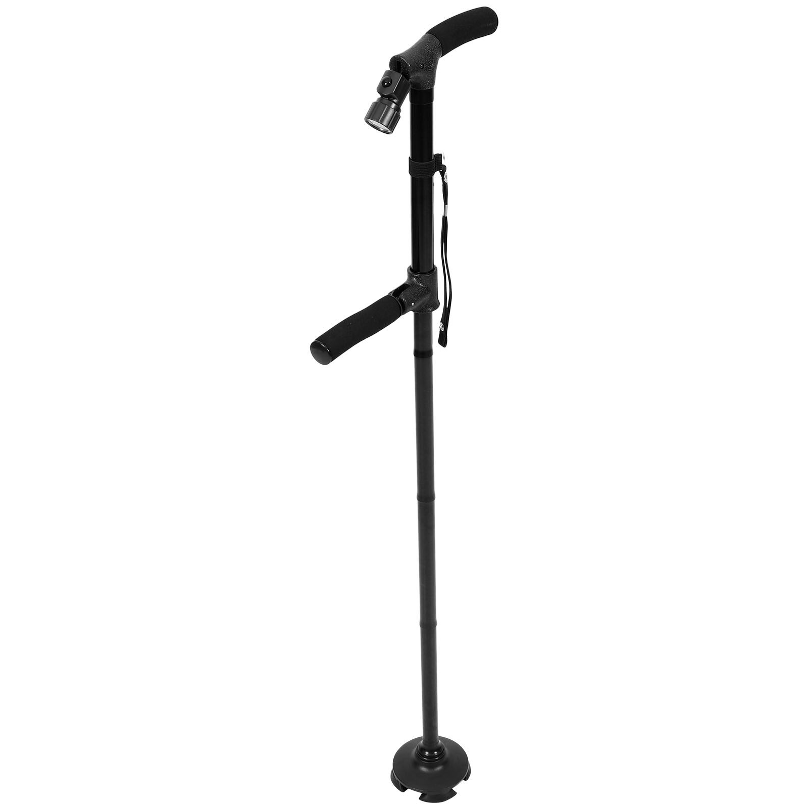 折りたたみ式ウォーキングケーン LEDライト付き 調節可能  - Trekking Poles のレビューと価格