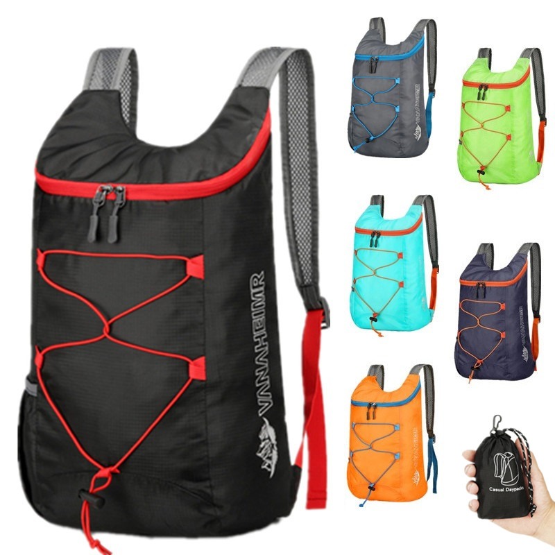 多機能アウトドア折りたたみバックパック高密度軽量防水ナイロン - Outdoor Y Camping のレビューと価格