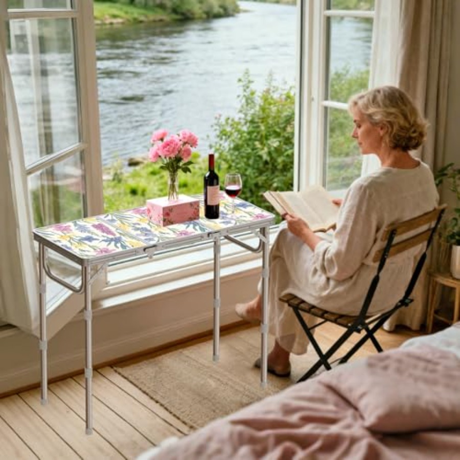 3フィート折りたたみ式キャンプテーブル、収納ネットとバッグ付 - Outdoor Camping Table With Storage のレビューと価格