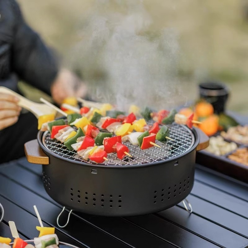 キャンプ用品 アウトドア バーベキューグリドル 丸型卓上バー - Outdoor Camping Griddle のレビューと価格
