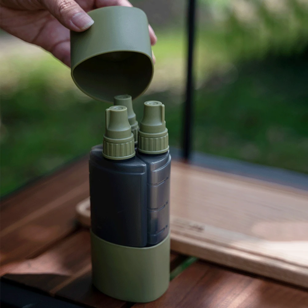 3 で 1 屋外キャンプ調味料ディスペンサーボトルバーベキュ - Outdoor Camping Uk のレビューと価格