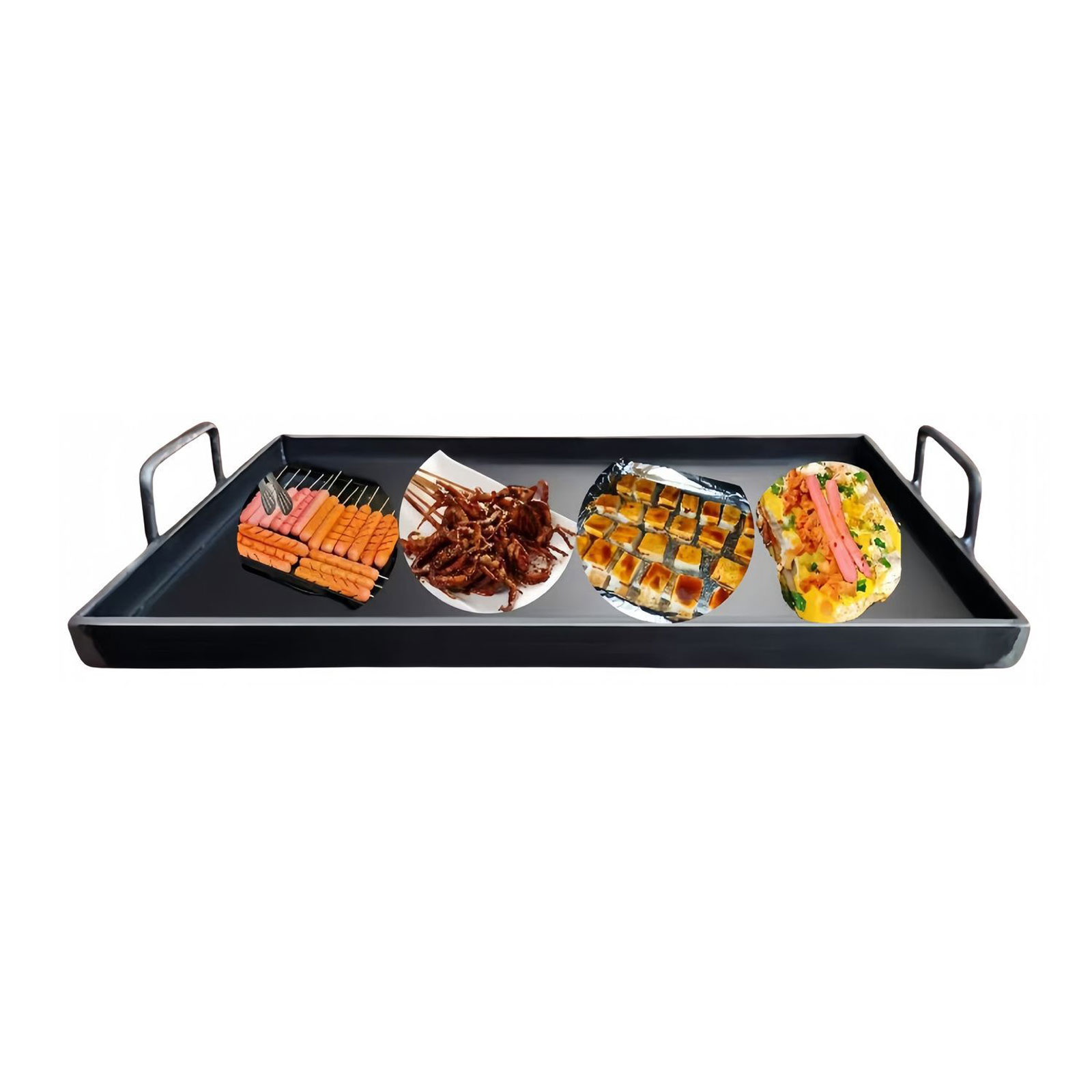 ポータブルキャンプグリドルプレート、焦げ付き防止鋳鉄フライパ - Outdoor Camping Griddle のレビューと価格