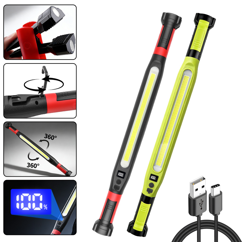 COB ワークライト タイプ C 充電式磁気防水ロングストリ - Outdoor Camping Lampe のレビューと価格