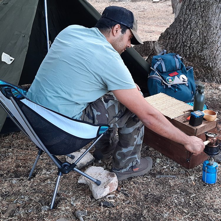 ポータブル折りたたみキャンプチェア軽量ムーンチェアアウトドア - Outdoor Camping And Fishing のレビューと価格