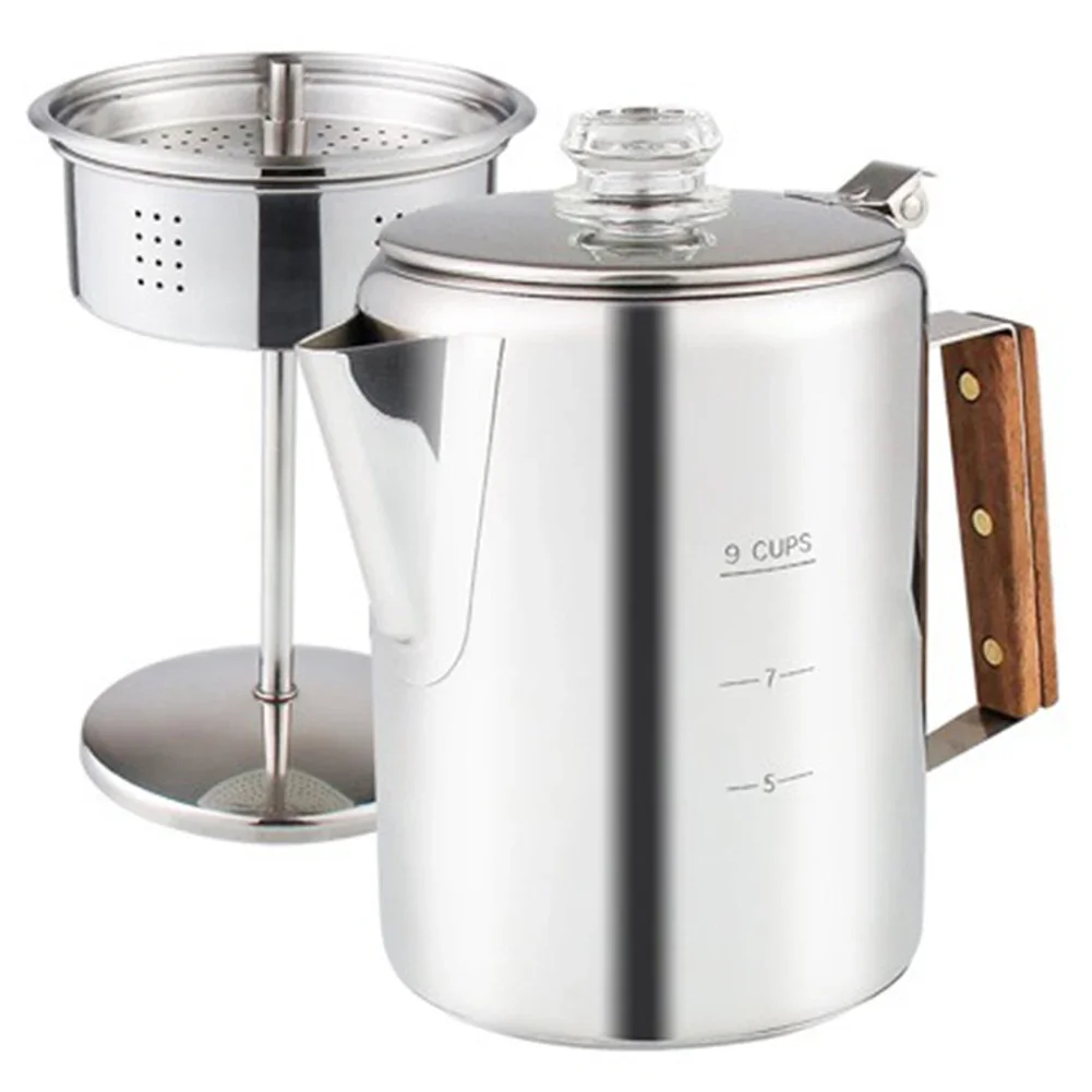 9 カップコーヒーメーカーキャンプ用コーヒーパーコレーターキ - Camp Percolator Coffee のレビューと価格