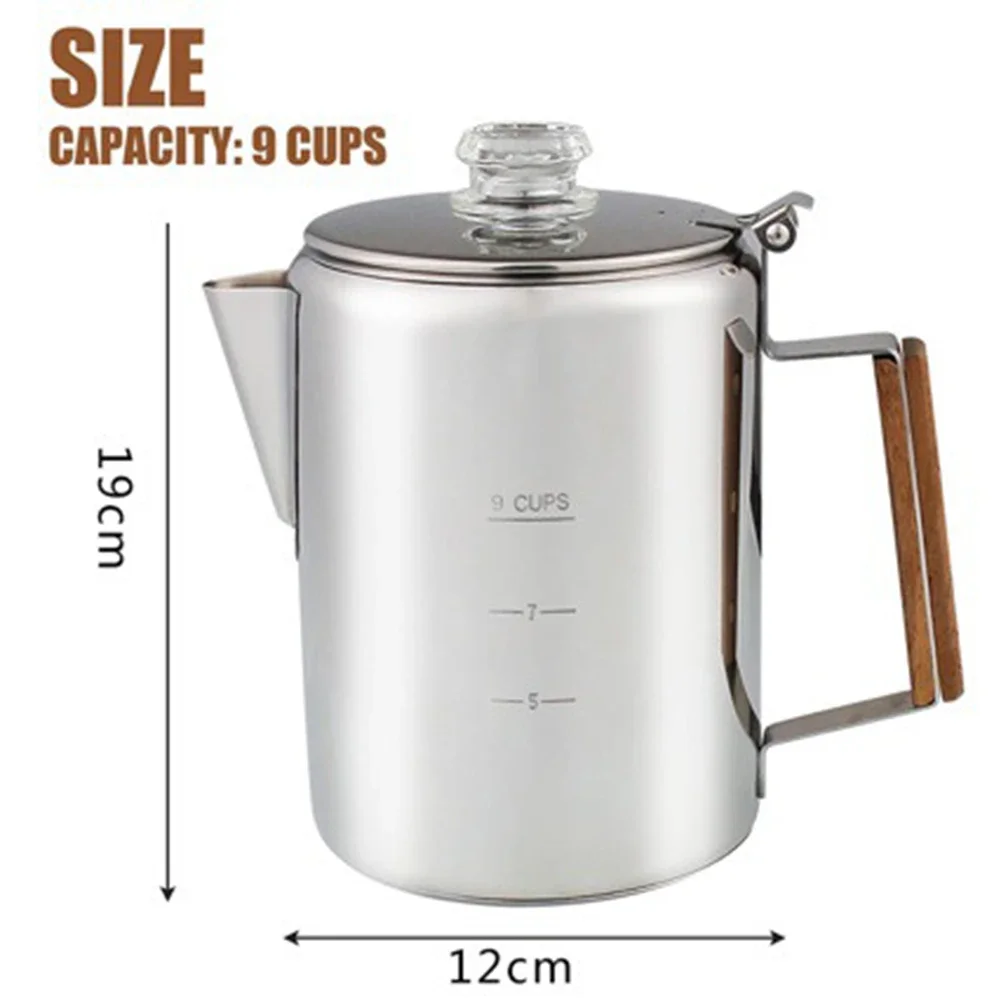 9 カップコーヒーメーカーキャンプ用コーヒーパーコレーターキ - Camp Percolator Coffee のレビューと価格