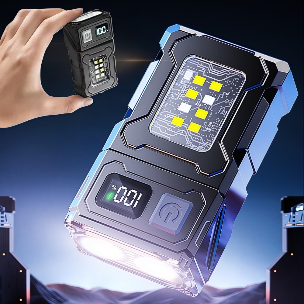 充電式ミニLED懐中電灯、マグネットクリップ付き作業灯、キー - Outdoor Camping Lighting のレビューと価格