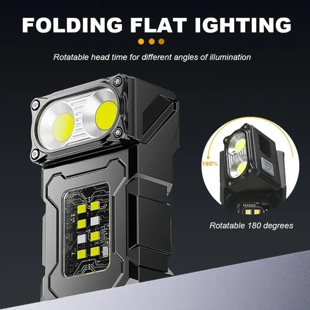 充電式ミニLED懐中電灯、マグネットクリップ付き作業灯、キー - Outdoor Camping Lighting のレビューと価格