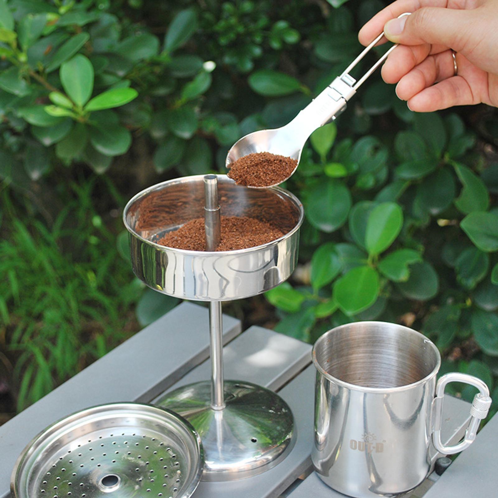 屋外用ステンレス製キャンプコーヒーポーカレーターポット、ハン - Camp Percolator Coffee のレビューと価格