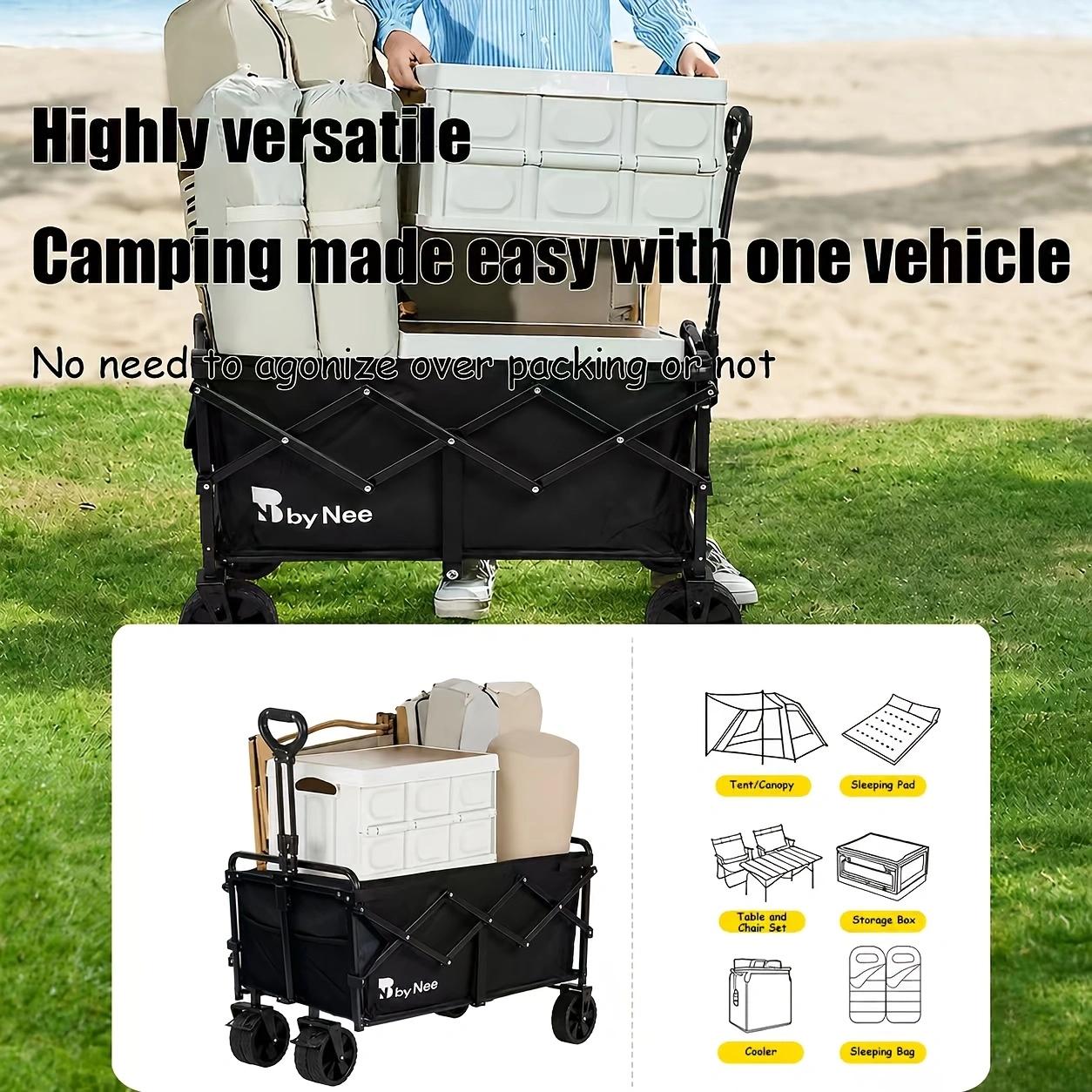 頑丈な折りたたみ式ワゴンカート、折りたたみ式ユーティリティト - Outdoor Camping Shop のレビューと価格