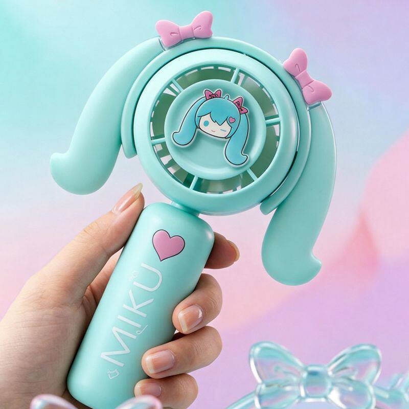 初音ミクミニハンドヘルドファン冷却ファン家庭用オフィス旅行ア - Outdoor Y Camping のレビューと価格