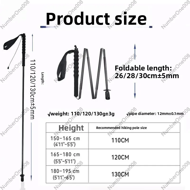 超軽量カーボンファイバー折りたたみ式トレッキングポール、ハイ - Trekking Poles のレビューと価格