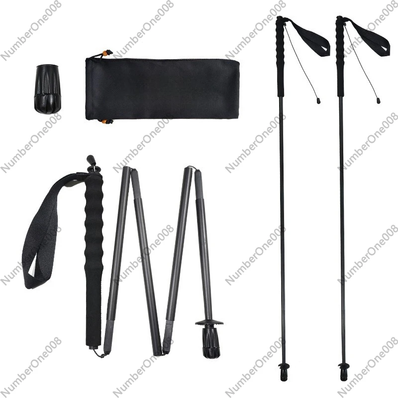 超軽量カーボンファイバー折りたたみ式トレッキングポール、ハイ - Trekking Poles のレビューと価格