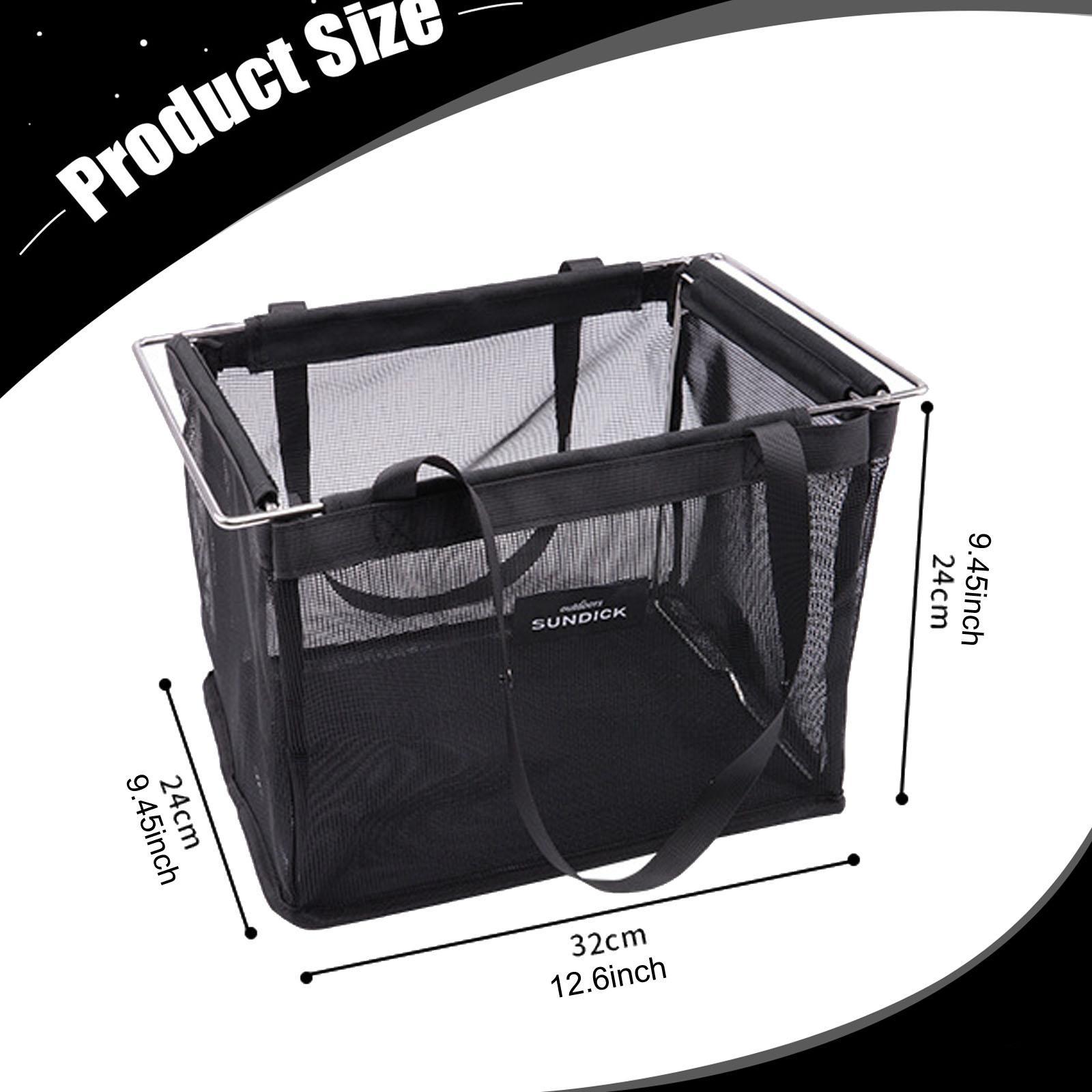 ピクニックバスケット、ショッピングバッグ、大型通気性のある黒 - Outdoor Camping Shop のレビューと価格