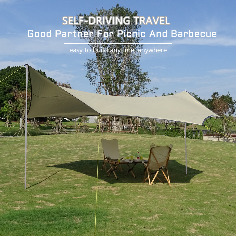 長方形の防水セイルシェード,5.1x5.1m,シェルター,キ - Waterproof Tarp Shelter のレビューと価格