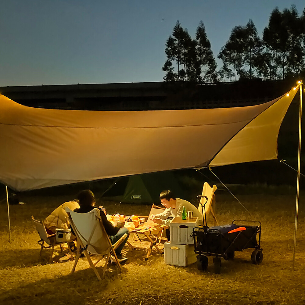 長方形の防水セイルシェード,5.1x5.1m,シェルター,キ - Waterproof Tarp Shelter のレビューと価格
