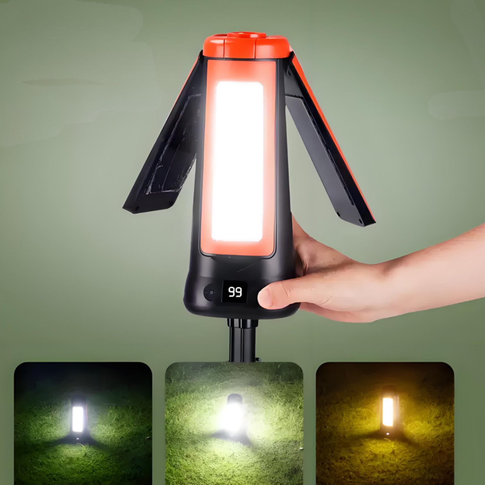 伸縮式テントランプ高さ調節可能ポータブルキャンプランプ折りた - Outdoor Camping Lighting のレビューと価格