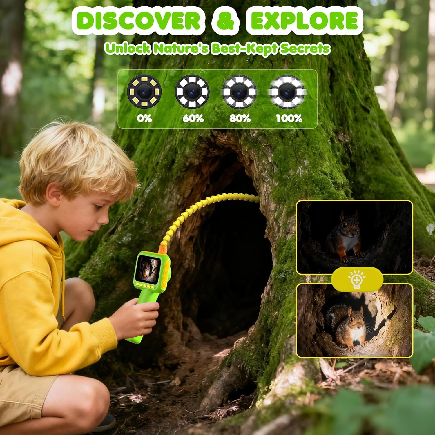 子供用内視鏡、ライト付きボアスコープスネークカメラおもちゃ、 - Outdoor Y Camping のレビューと価格
