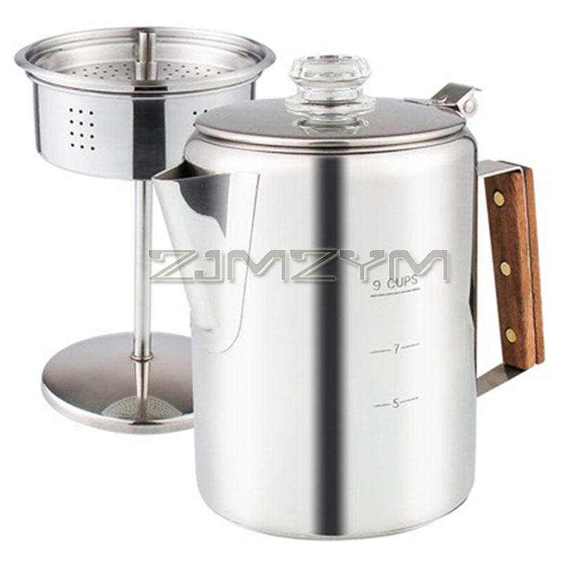 9 カップコーヒーパーコレーター 1500 ミリリットルステ - Camp Percolator Coffee のレビューと価格