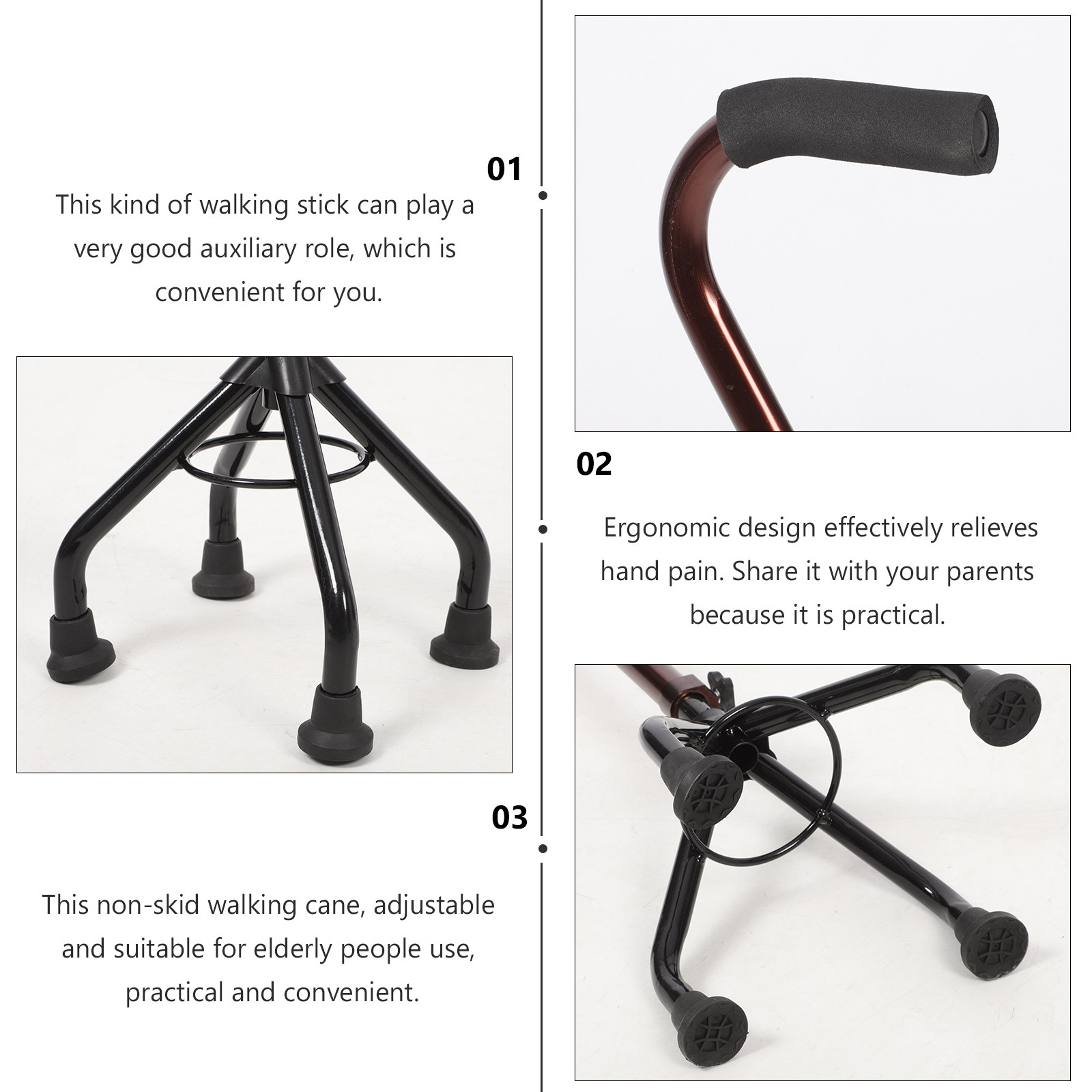人間工学に基づいた調整可能なアルミ製ウォーキングスティック、 - Trekking Poles のレビューと価格