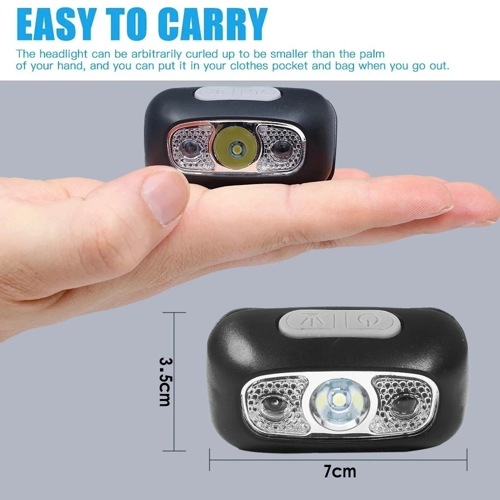 強力な光ヘッドランプポータブル LED センサーヘッドランプ - Headlamp のレビューと価格