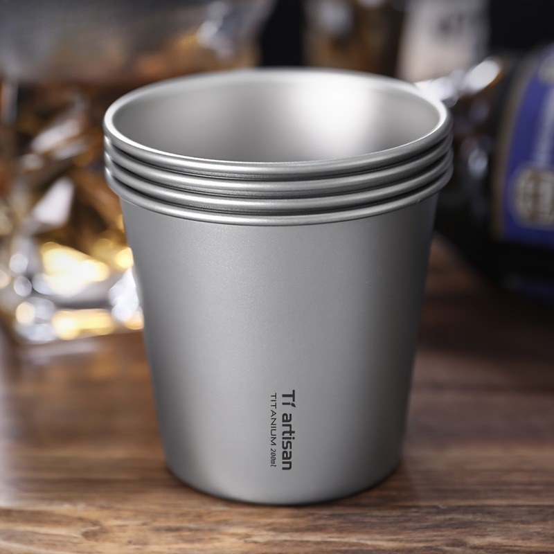 200 ミリリットルチタン単層屋外キャンプカップポータブルコ - Outdoor Camping Uk のレビューと価格