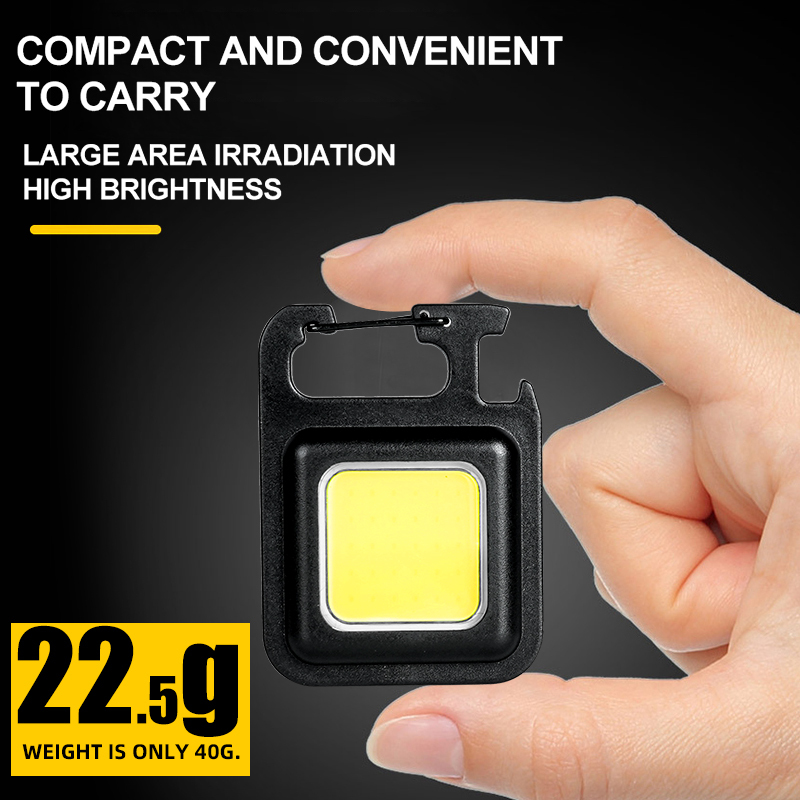 超高輝度で便利な携帯用ミニCOBキーホルダー懐中電灯、充電式 - Outdoor Camping Lampe のレビューと価格