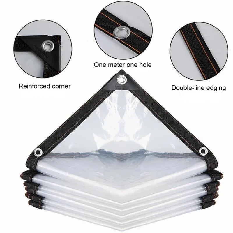 厚手の透明PVCタープ、頑丈な防水・耐候性カバー、屋外パティ - Waterproof Tarp Shelter のレビューと価格