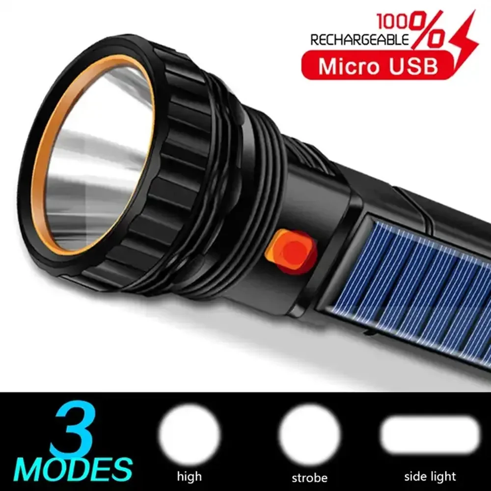 1PC 多機能ソーラー LED 懐中電灯屋外長距離トーチ緊急 - Outdoor Camping And Fishing のレビューと価格