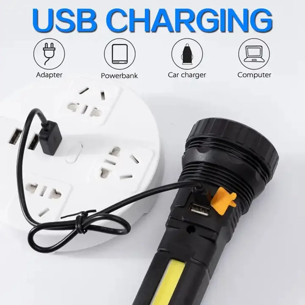 1PC 多機能ソーラー LED 懐中電灯屋外長距離トーチ緊急 - Outdoor Camping And Fishing のレビューと価格