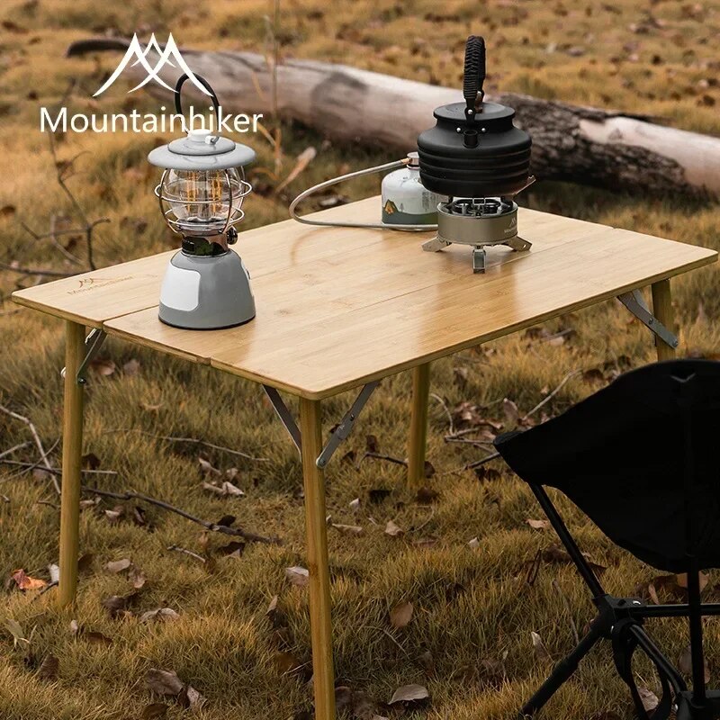 折りたたみ式で持ち運び可能な竹製のポータブル折りたたみ式デス - Outdoor Camping Table With Storage のレビューと価格