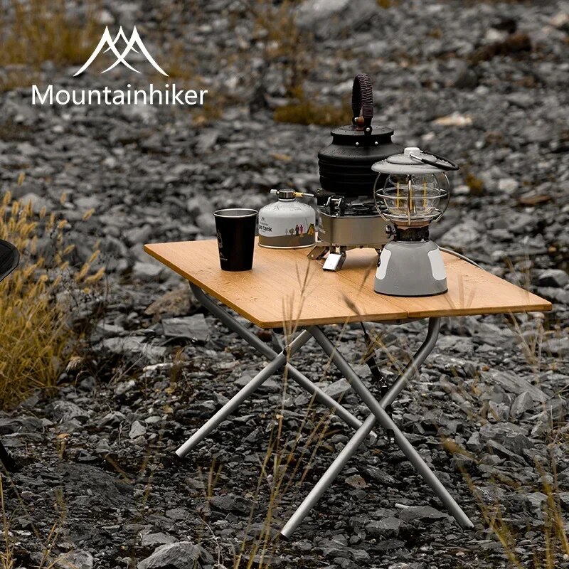 折りたたみ式で持ち運び可能な竹製のポータブル折りたたみ式デス - Outdoor Camping Table With Storage のレビューと価格
