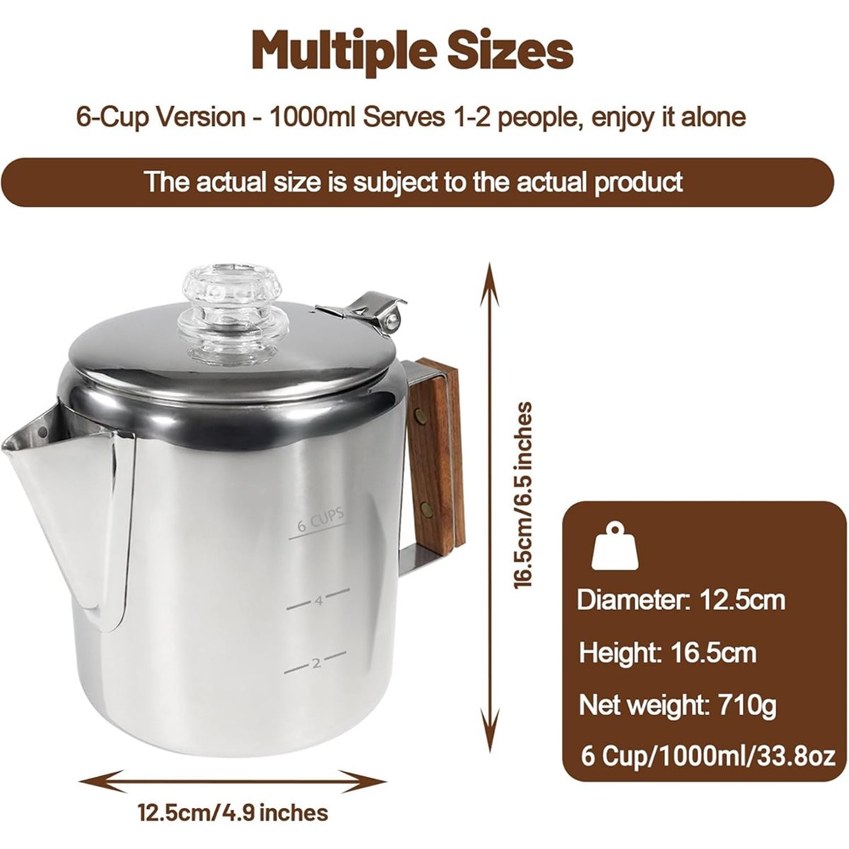 6カップパーコレーター 304ステンレス鋼コーヒーポット コ - Camp Percolator Coffee のレビューと価格