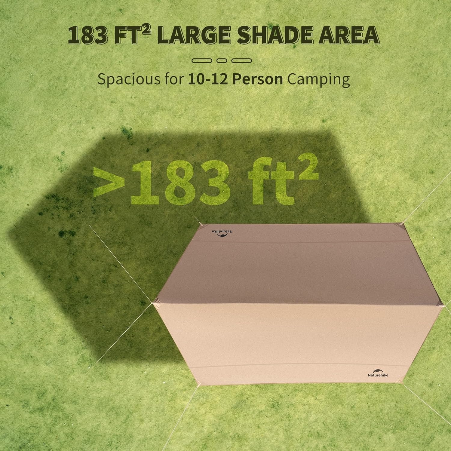 Naturehike 大型キャンプ防水キャノピーキャンプサン - Waterproof Tarp Shelter のレビューと価格