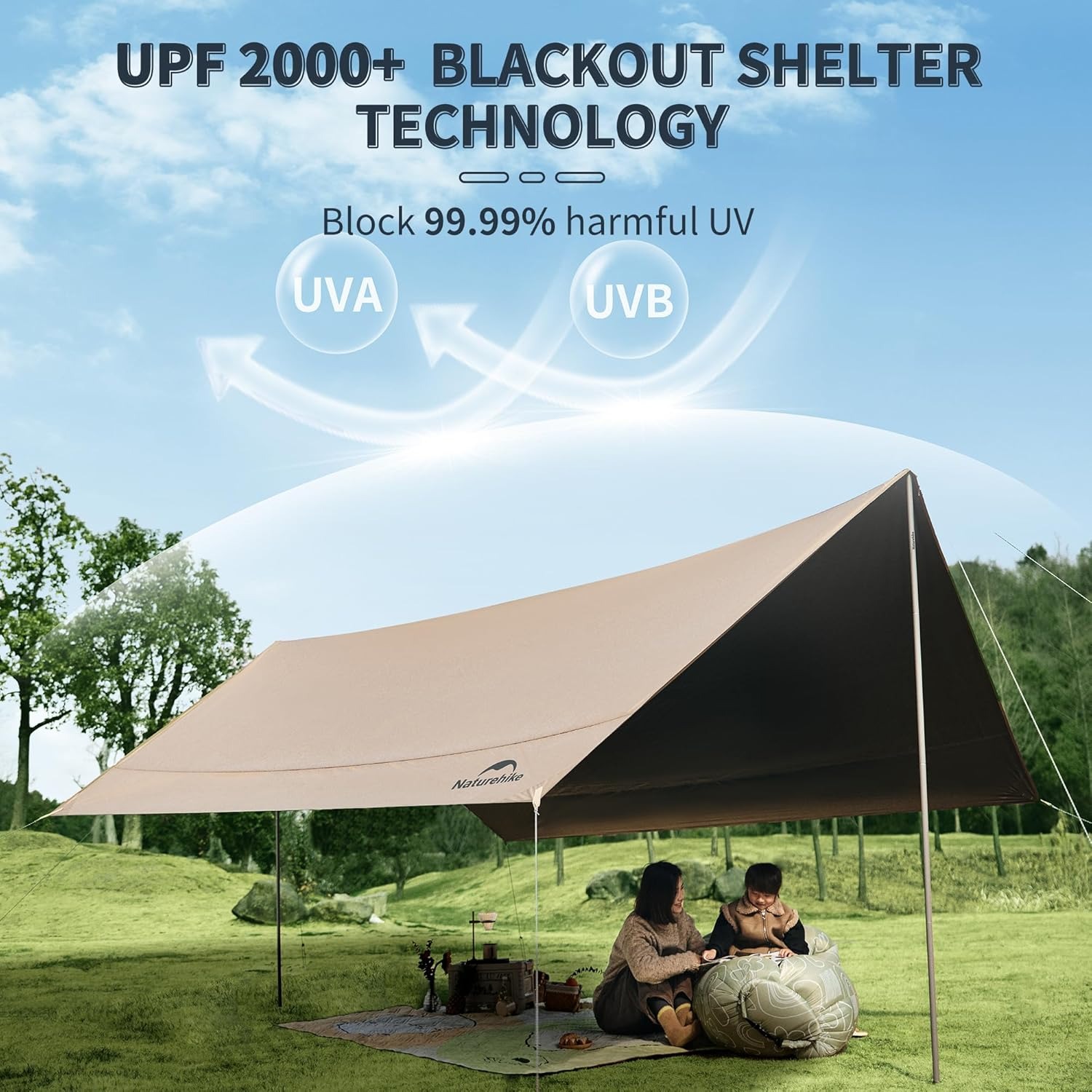 Naturehike 大型キャンプ防水キャノピーキャンプサン - Waterproof Tarp Shelter のレビューと価格