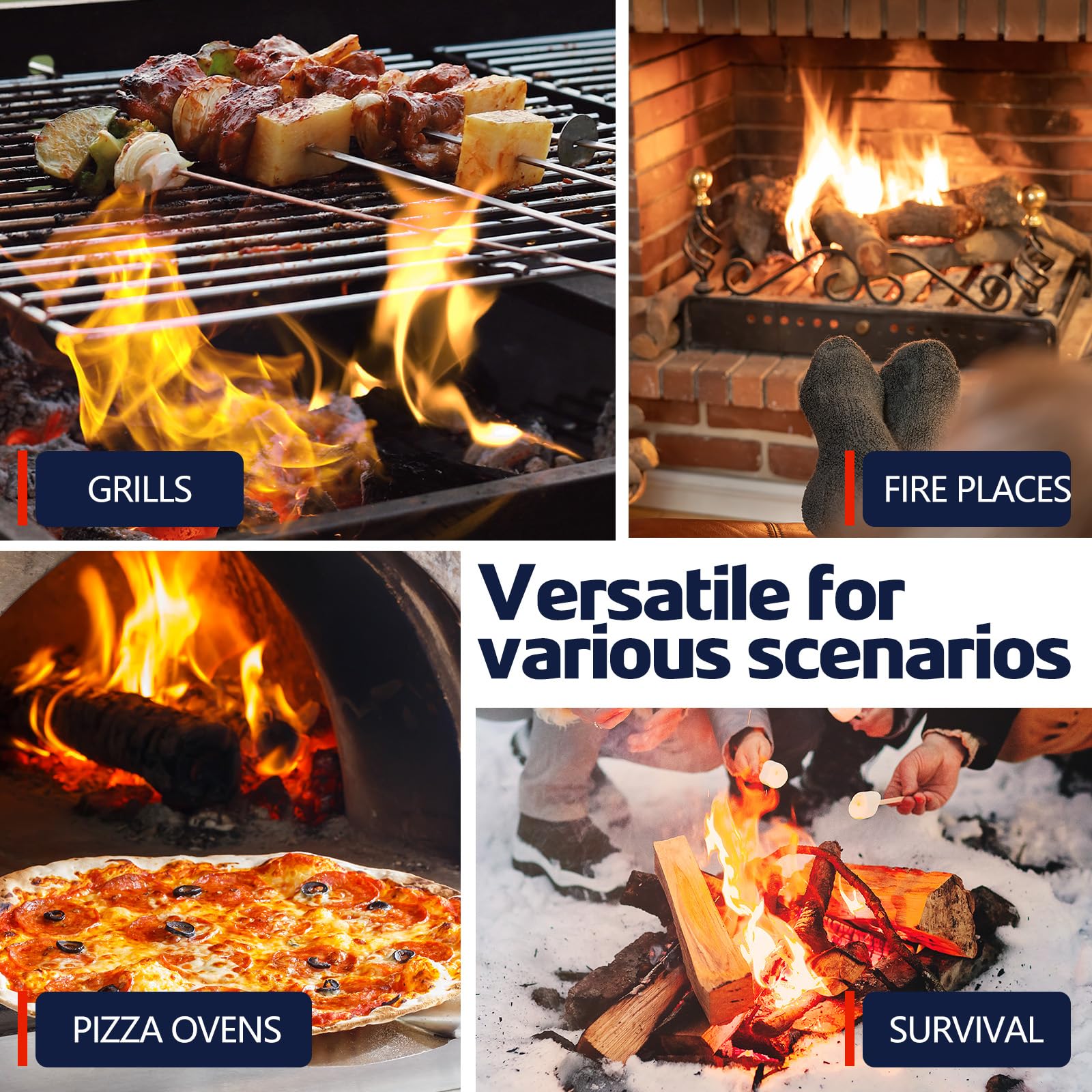 防水インスタント点火ファイヤースターター天然ワックスウッドス - Outdoor Camping Fireplace のレビューと価格