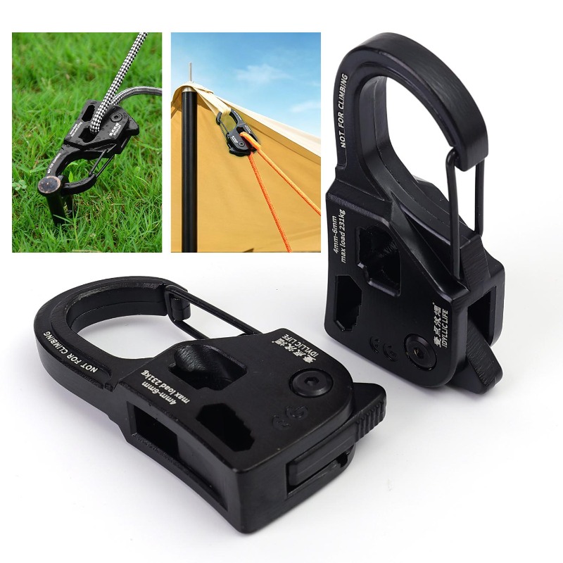 アルミ合金製セルフロック式ガイラインテンショナー、テントター - Outdoor Camping Extension Cord のレビューと価格