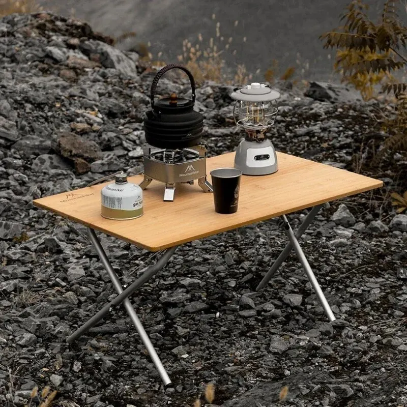 MOUNTAINHIKER 2/3 竹製折りたたみテーブル  - Outdoor Camping Table With Storage のレビューと価格