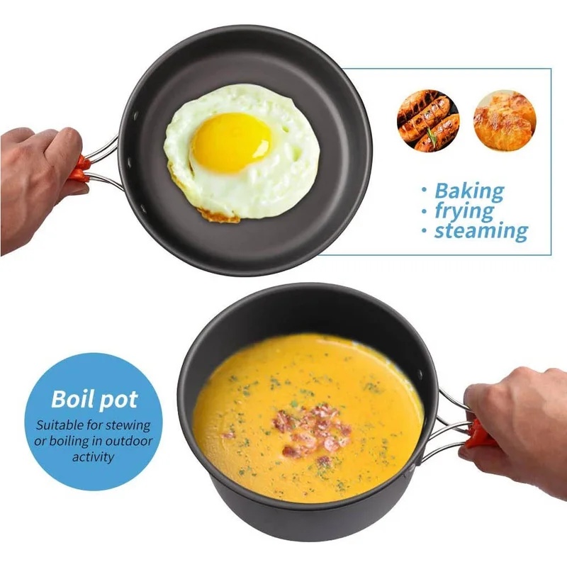 キャンプクッキングセット キャンプ調理器具 旅行用食器 アウ - Outdoor Camping Uk のレビューと価格