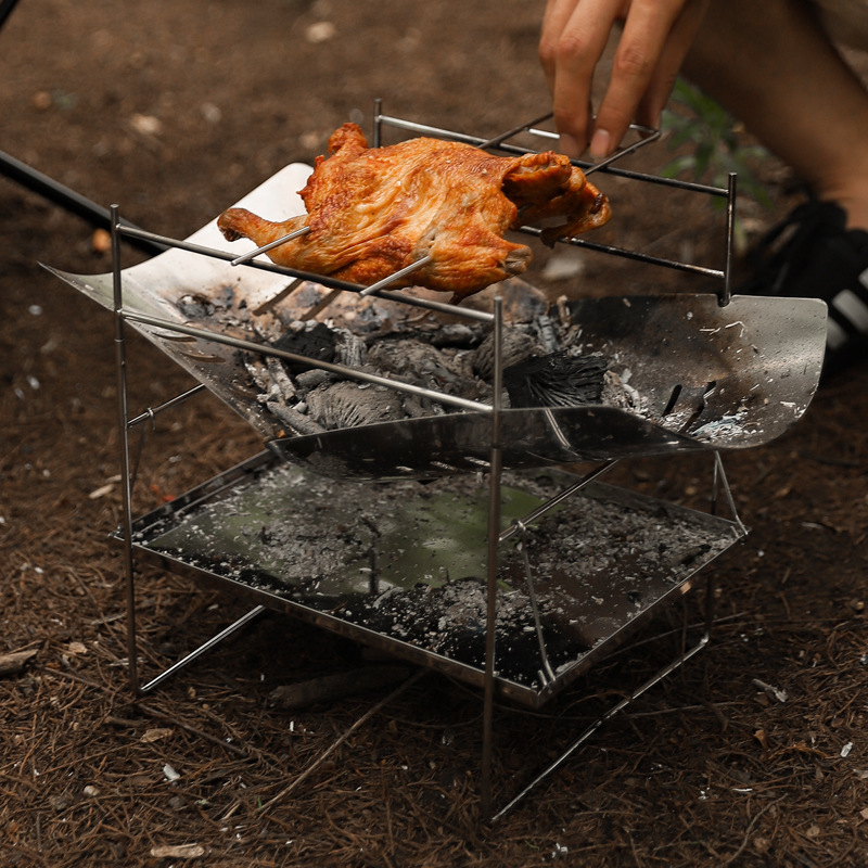 薪キャンプストーブポータブル折りたたみ屋外調理ストーブ防風フ - Outdoor Camping Stove Wood のレビューと価格